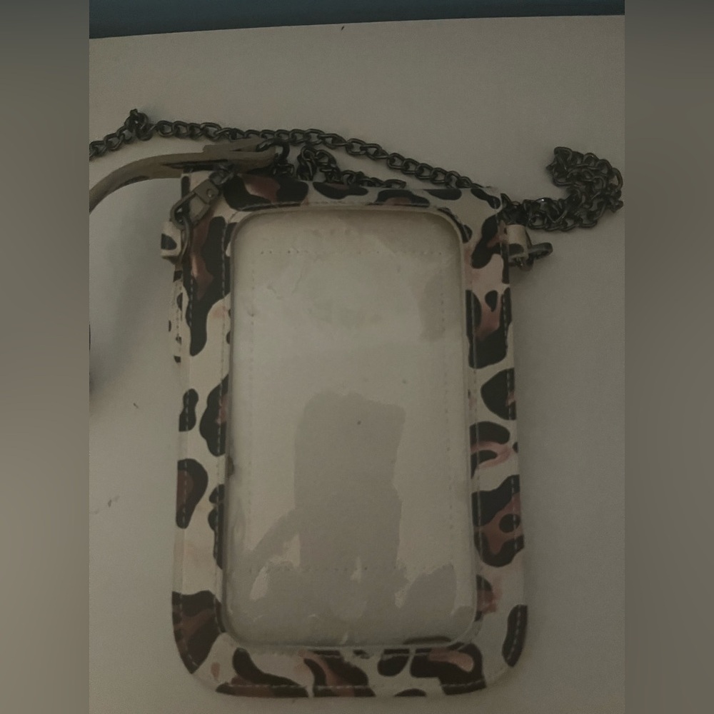 Animal Print Crossbody Bag Brown Black Beige - Picture 4 of 5